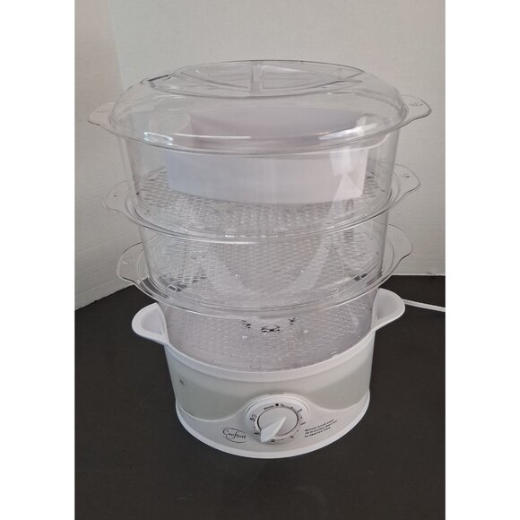 Crofton 3-Tier Food Steamer Model HY-4402 w Rice Tray 800W NEW Open Box Tested - Picture 4 of 15
